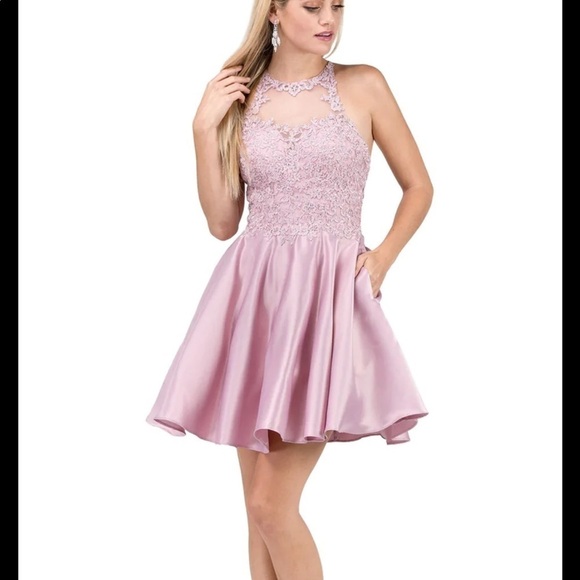 Dancing Queen 3028 Dusty Pink Dress